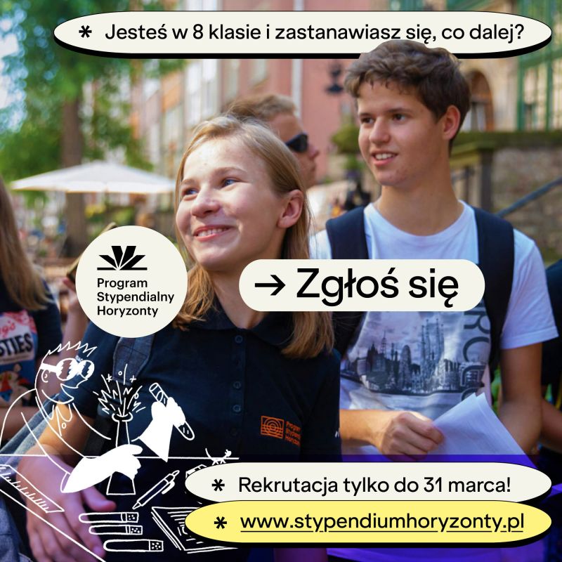 plakat stypendia Horyzonty