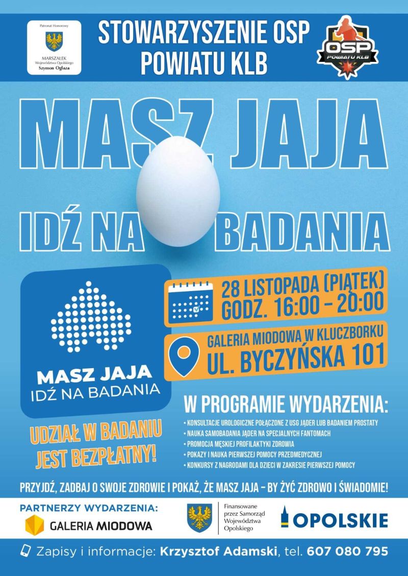 plakat masz jaja idź na badania