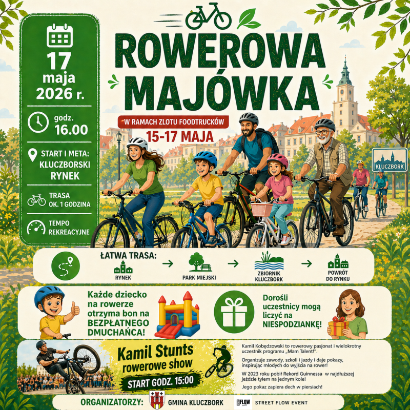 Plakat Rowerowa Majówka