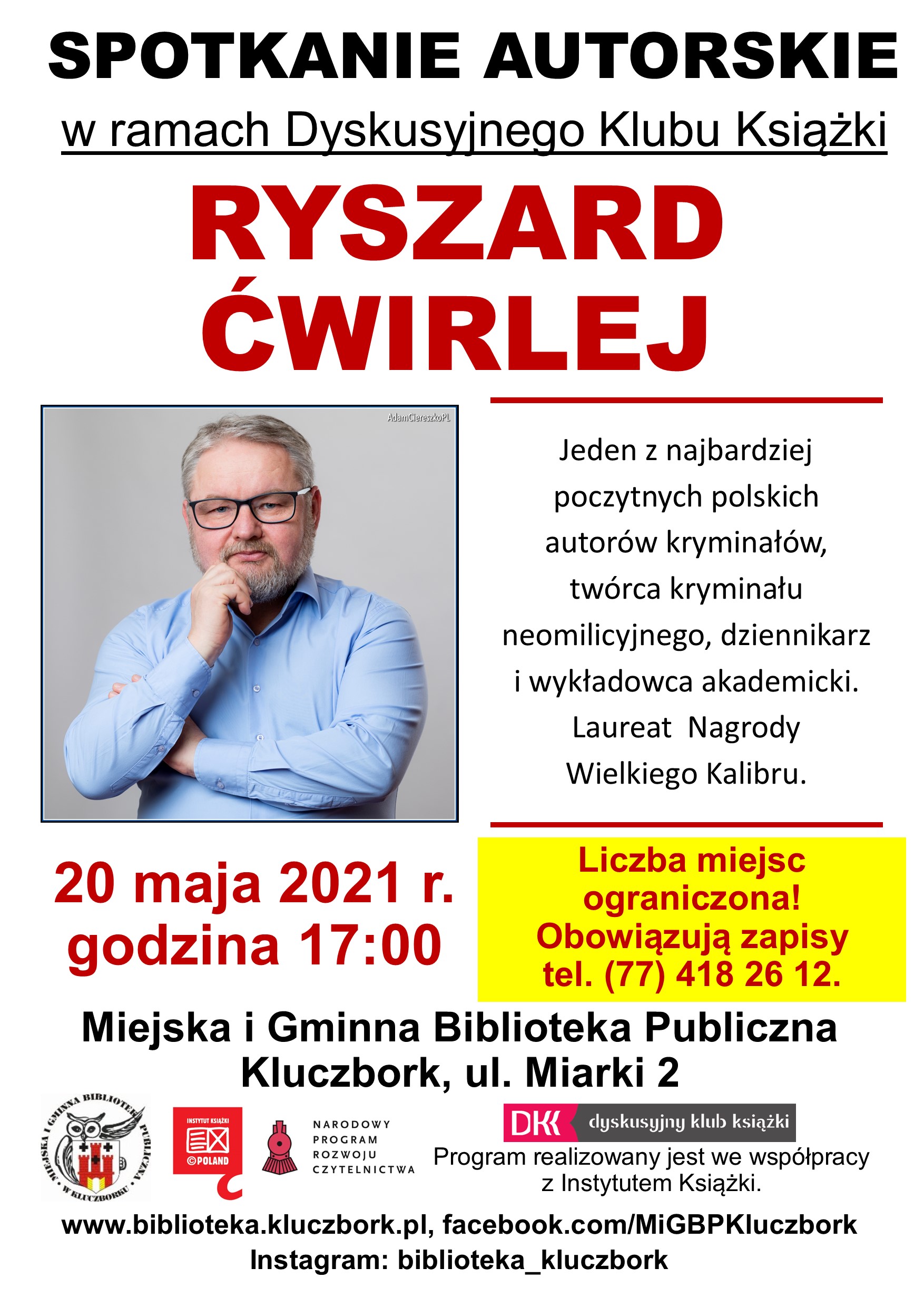Spotkanie autorskie z Ryszardem Ćwirlejem w bibliotece