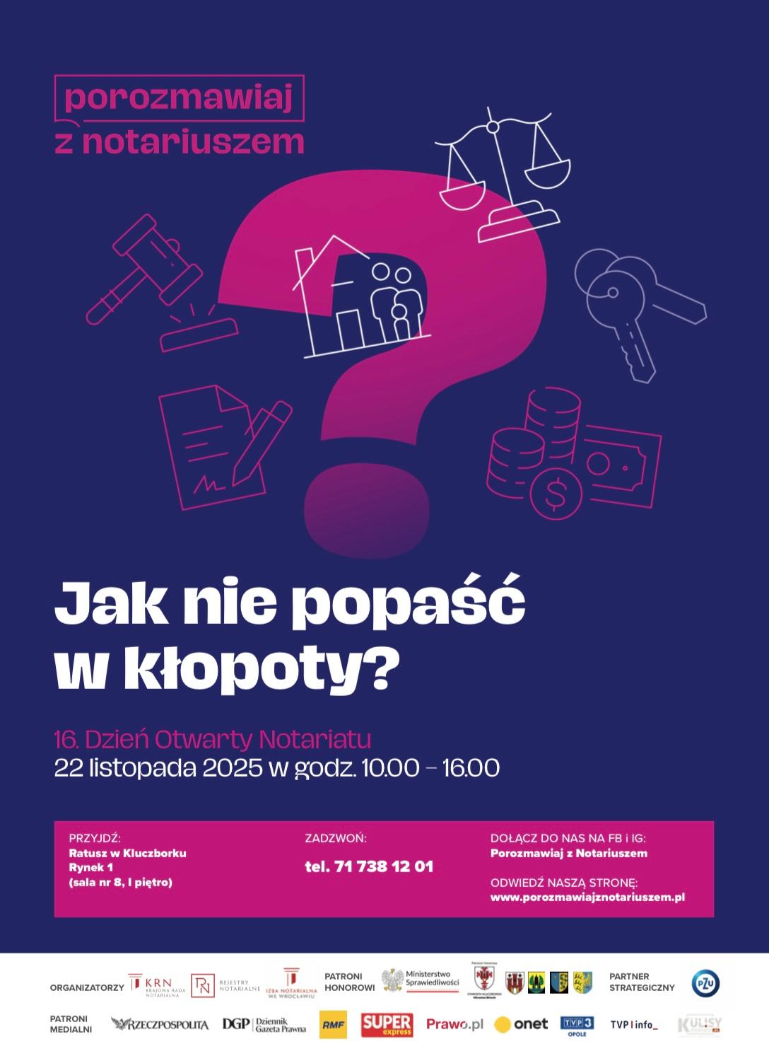 Jak nie popaść w kłopoty? Dzień Otwarty Notariatu już 22 listopada 2025 r.