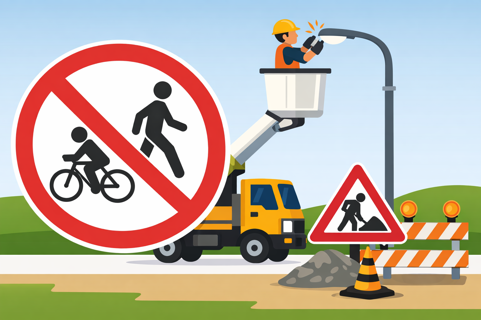 Wymiana słupów oświetleniowych na Alei Geodetów